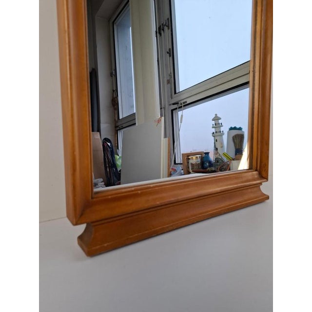 Brown Mid-Century Curved Walnut Frame Mirror, Former Czechoslovakia, 1960s For Sale - Image 8 of 16