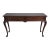 Century Queen Anne Mahogany Banded Two Drawer Console Table For Sale