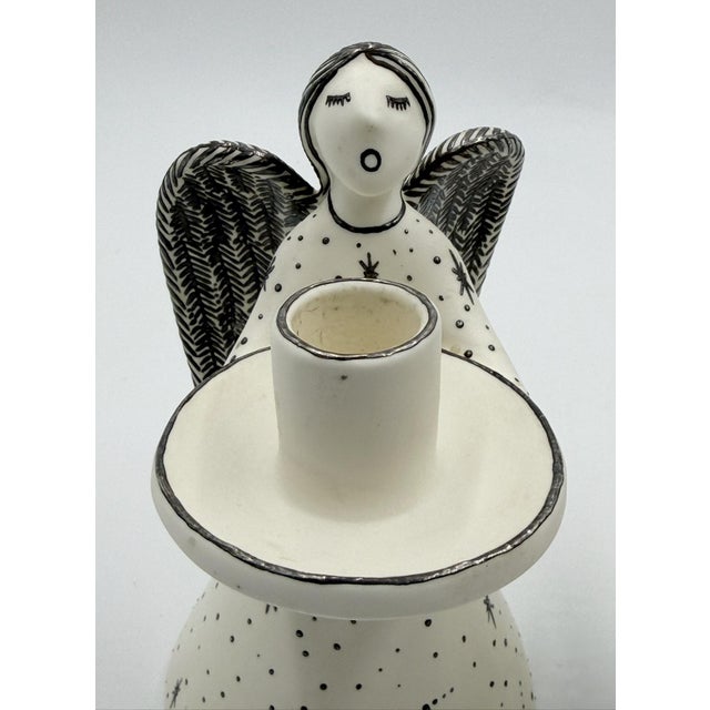 Emilia Castillo Angelical Silver & Porcelain Candleholders, Mexico, 1996 For Sale - Image 14 of 18