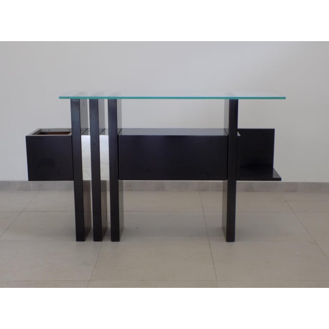 Black Cabinet with Plant Stand by f,lli Sbrilli, Italy, 1970 For Sale - Image 8 of 12