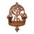 Mid-Century Wood Tree Motif Fretwork Wall Shelf For Sale