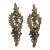 Vintage 1962 Burwood Products Co. Matched Pair Gold Rococo Wall Candle Sconces — Hollywood Regency, Made in Usa For Sale