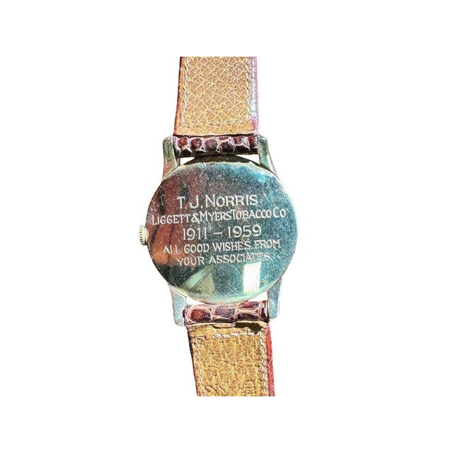 Mid-Century Modern 1950s Mid-Century Iwc Calatrava Cal. 88 Solid 14k Gold Manual Wristwatch W/ Box For Sale - Image 3 of 9