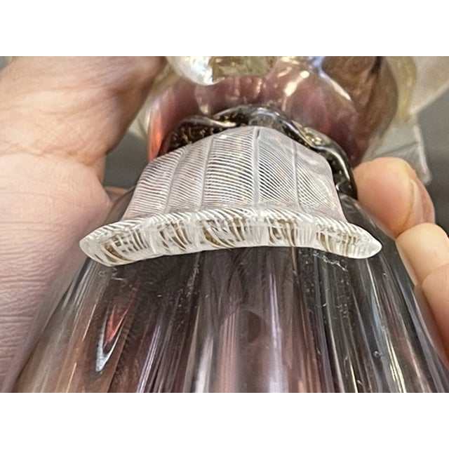 Salviati Murano Glass Sculpture – Folk Girl With Basket, Aventurine & Latticino, 1960s For Sale - Image 11 of 11