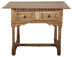 English Bleached Oak Lamp Table