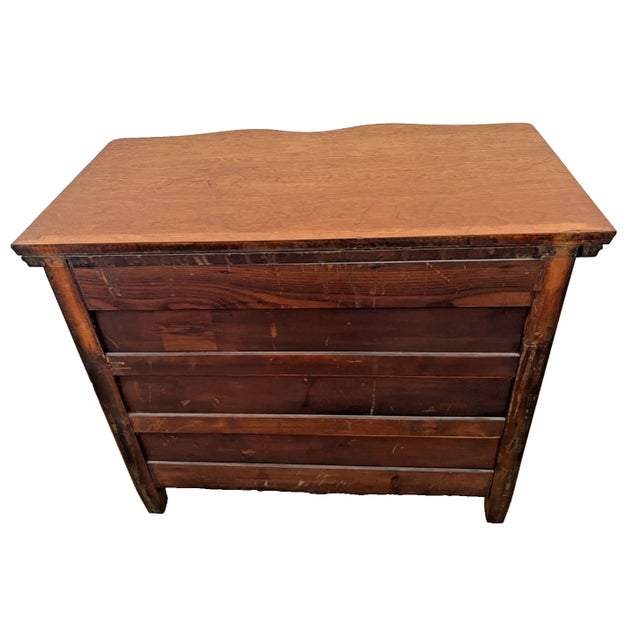 Solid Cherry Antique Dresser, Washstand, Nightstand, Three Drawers, Side Cabinet, Towel Rack For Sale In Palm Springs - Image 6 of 12