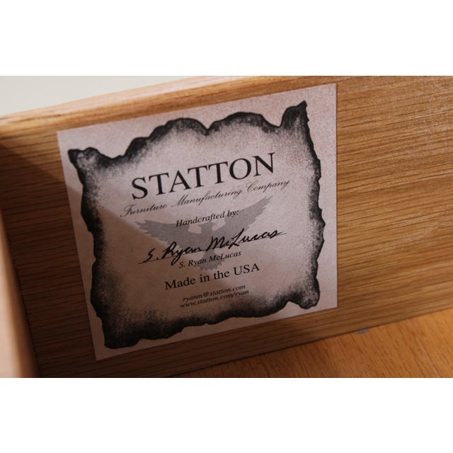 Statton Large Cherry Workspace Desk W. Hutch For Sale - Image 16 of 18
