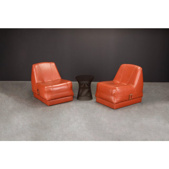 Percival Lafer MP-75 Lounge Chairs w Rosewood Buckles, 1970 Brazil - Set of 4 For Sale In Los Angeles - Image 6 of 12