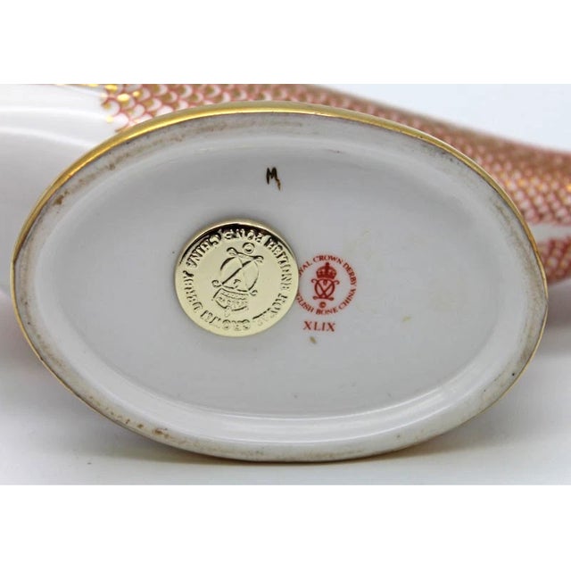 1990s Vintage MCM Royal Crown Derby Bone China Golden Carp Fish Goldfish Figurine For Sale - Image 5 of 5