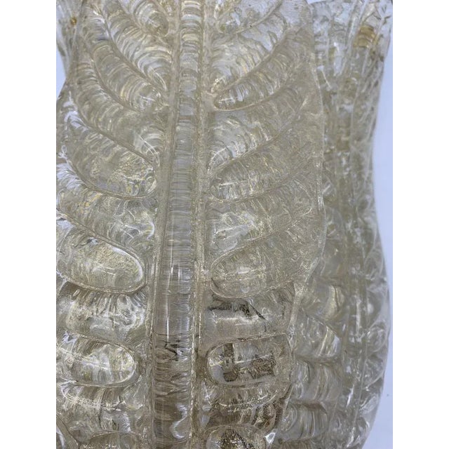 Fantastic and rare single applique made in Murano, attributed to Barovier Very particular transparent glass with gold and...