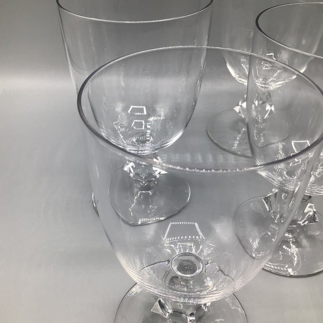 Aquarius Clear by Bryce Goblets With Heavy Crystal Stem - Set of 8 For Sale - Image 4 of 12