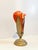 Early Murano Glass Free Form Abstract Blown, Cut, Glass Sculpture in Bronze Vase, c.1930s-1940s For Sale