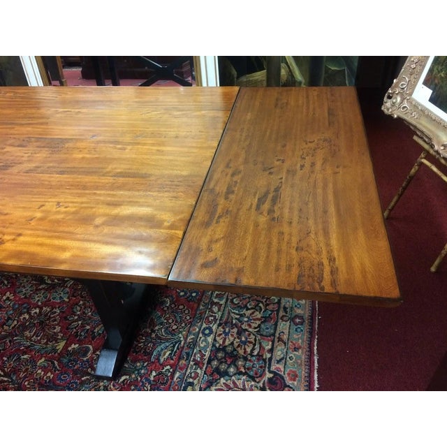 Nichols & Stone Vintage Dining Table, Trestle Table, Nichols and Stone Furniture For Sale - Image 4 of 14