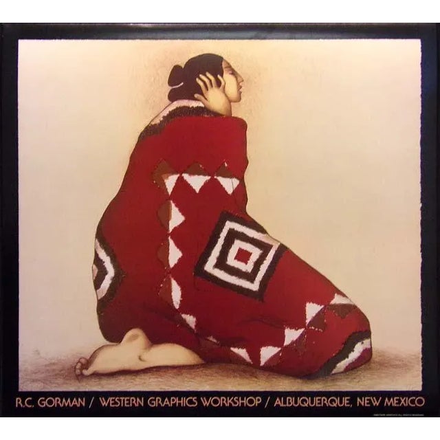 Figurative 1990s Albuquerque Gallery RC Gorman Exhibition Poster For Sale - Image 3 of 3