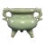 Vintage Chinese Longquan Celadon Porcelain Incense Burner | One of a Kind, Dragon‑Shaped Handles For Sale