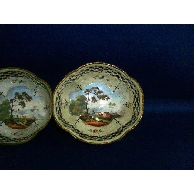 18th Century 18th Century Bilston Battersea Enamel Reticulated Baskets or Trays - A Pair For Sale - Image 5 of 10