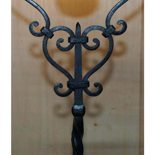 Gold Italian Murano Glass and Iron Caged Pendant Floor Lamp from Seguso, 1930s For Sale - Image 8 of 16