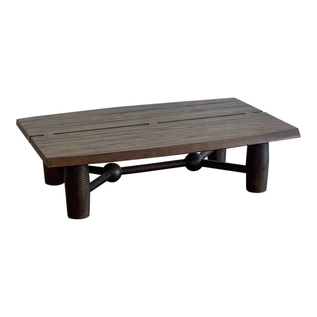 Contemporary Coffee Table in Reclaimed Pine For Sale