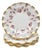 Mid 20th Century Royal Crown Derby “Royal Antoinette” Bone China Salad Plate – Hand Gilded English Porcelain 8" - Set of 4 For Sale