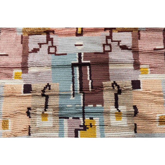 Mid-Century Modern Swedish Rya Rug by Laila Karttunen Doris Leslie Blau Collection For Sale - Image 3 of 10