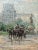 Impressionist Paris Street Scene, Tuileries Garden in Silver Frame, Signed 1980's For Sale - Image 10 of 12