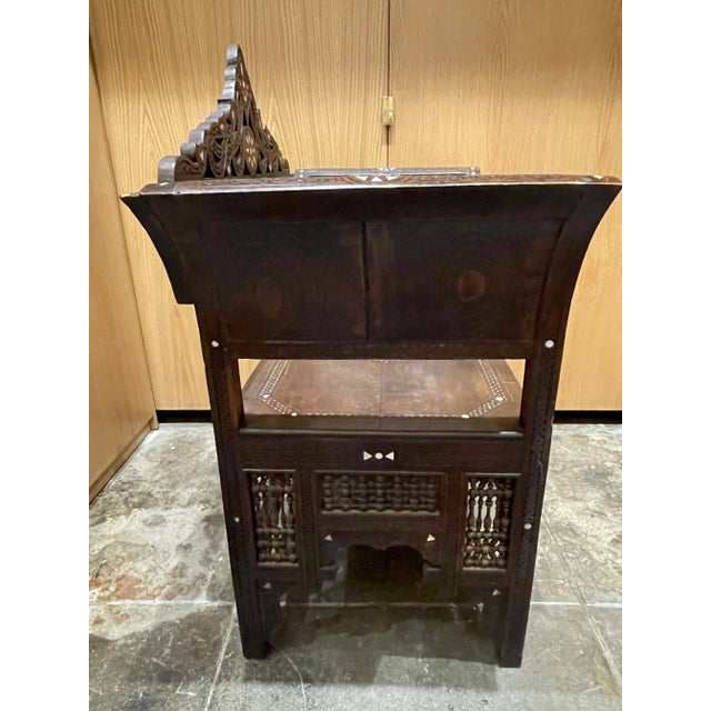 Early 19th Century Antique Moorish Carved Savonarola-Style Arm Chair For Sale - Image 5 of 13