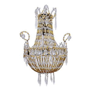 1960s Empire Style Beaded Chandelier