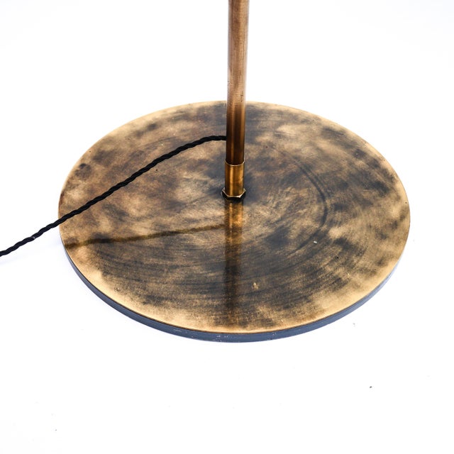 Floor Lamp with Malabert Lampshade, 1930s For Sale - Image 9 of 10