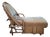Vintage Adirondack Bent Willow Upholstered Chaise Lounge For Sale