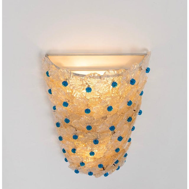 Large Murano Glass Wall Sconce from Barovier & Toso, 1970s For Sale - Image 9 of 11