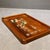 Chinese Vintage Chinese Rosewood Tea Tray With Mother of Pearl Bird & Flower Inlay For Sale - Image 3 of 9
