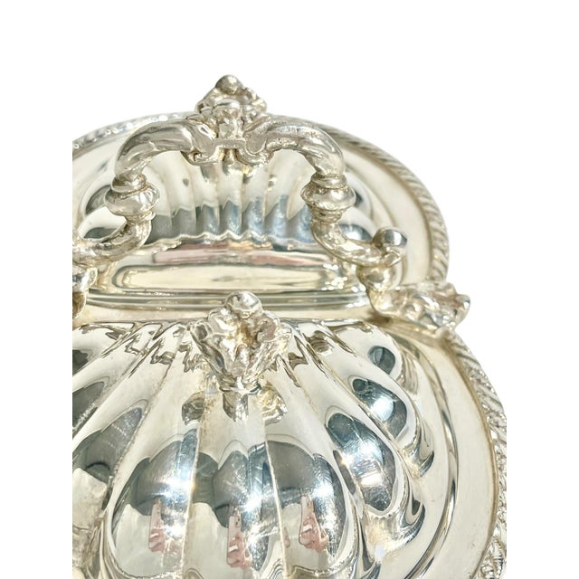 Vintage Hollywood Regency Shell Form 2 Section Caviar Serving Dish For Sale - Image 11 of 15