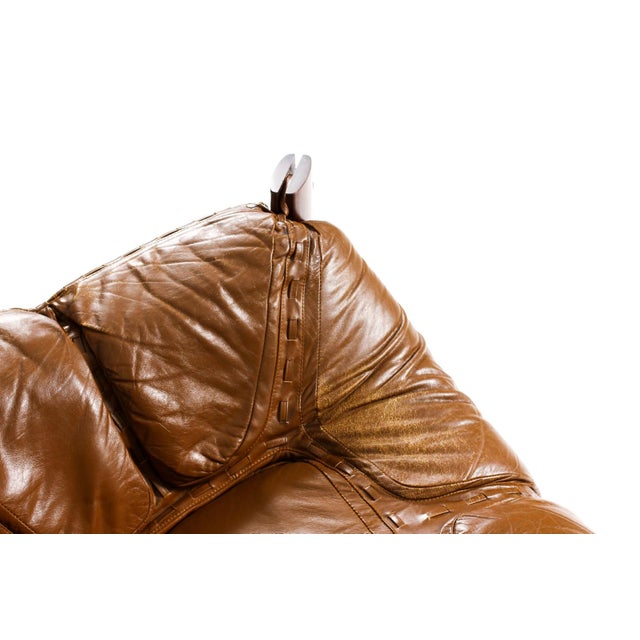 Mid Century Brazilian Modernist Lounge Chair + Ottoman — Percival Lafer — Model Mp-211 — Brown Leather + Rosewood For Sale - Image 11 of 17