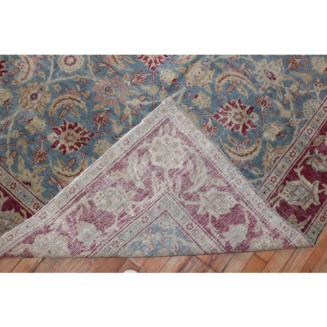 Red Antique Zabihi Collection Persian Tabriz Rug - 7'11" x 11'6" For Sale - Image 8 of 12