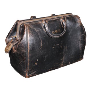 Antique Railway Director's Gladstone Bag, English Leather Portmanteau, Gwr, 1920 For Sale