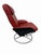 Modern Vintage 1999 Ikea Red Vinyl Swivel Lounge Chair For Sale - Image 3 of 6