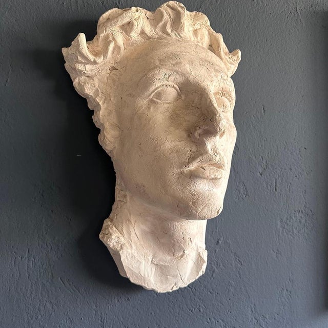 1970s Decorative Roman Gypsum Face, 1970s For Sale - Image 5 of 17