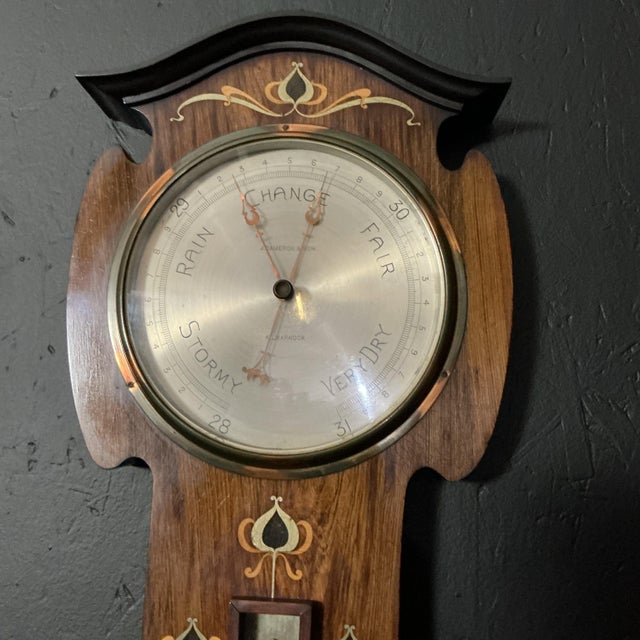 Arts and Crafts Aneroid Barometer, 1895, in Good conditions. Designed 1890 to 1919