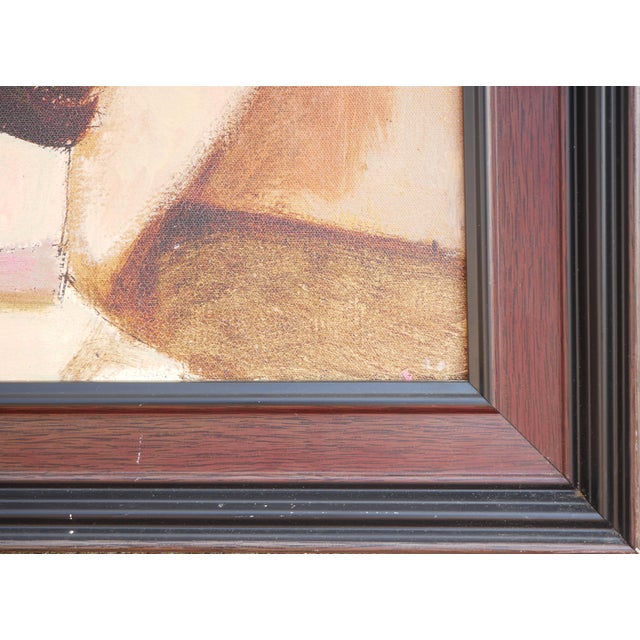 Brown David Adickes "Cubist Head with Leaves" Modern Abstract Brown Toned Figurative Portrait Print, 2006 For Sale - Image 8 of 8
