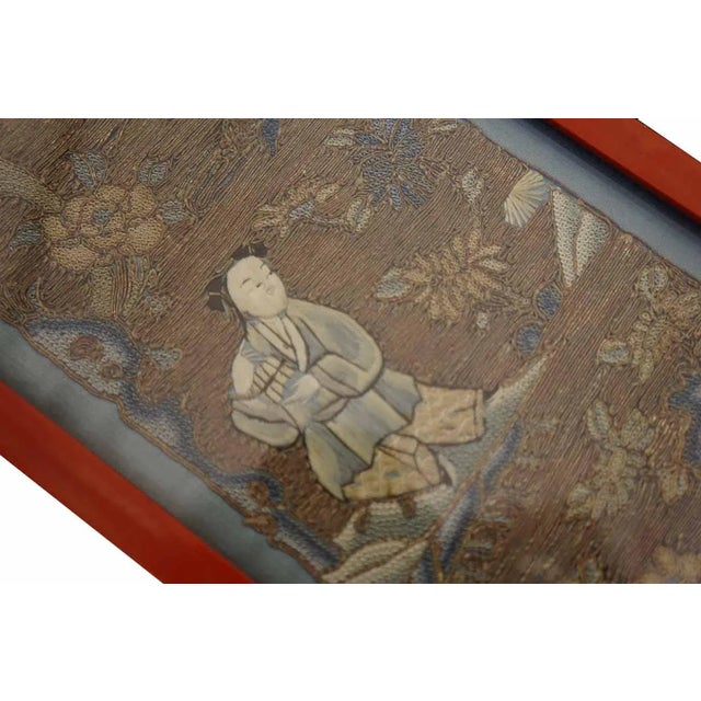 Antique Chinese Textile, Size: 0' 5'' x 0' 22'' Chinese Carpets made in China proper. See entries Ningshia, Peking, Art...