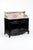 Louis Philippe Black Lacquer Credenza with Marble Top For Sale - Image 3 of 10