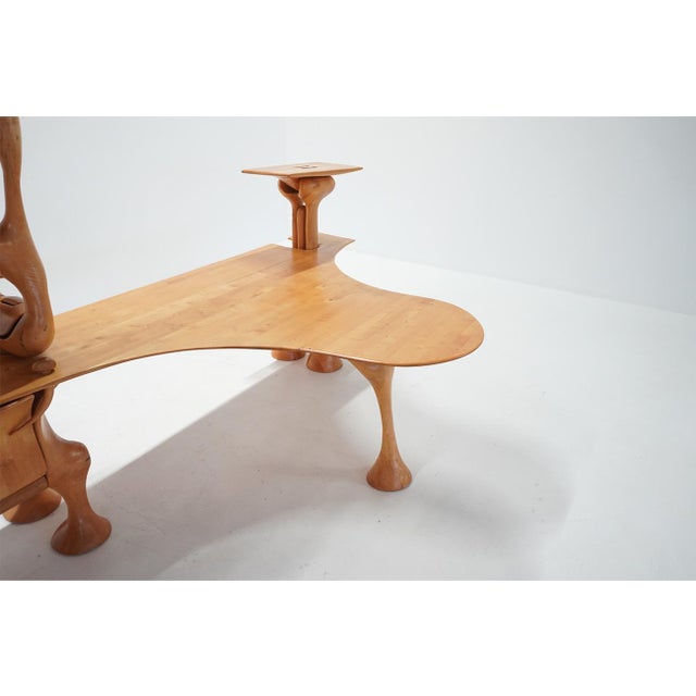 Studio Furniture Wood Bookcase in the style of Wendell Castle, 1970s For Sale - Image 17 of 18