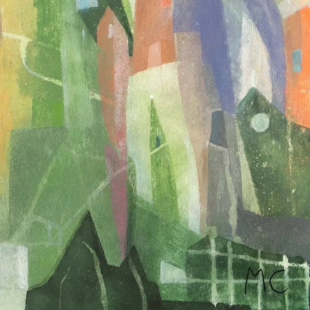 2020s "Green Valley" Contemporary Abstract Acrylic Painting by Maria C. Bernhardsson For Sale - Image 5 of 7