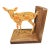 Vintage Wolfeum Graphic Wood Bookend For Sale