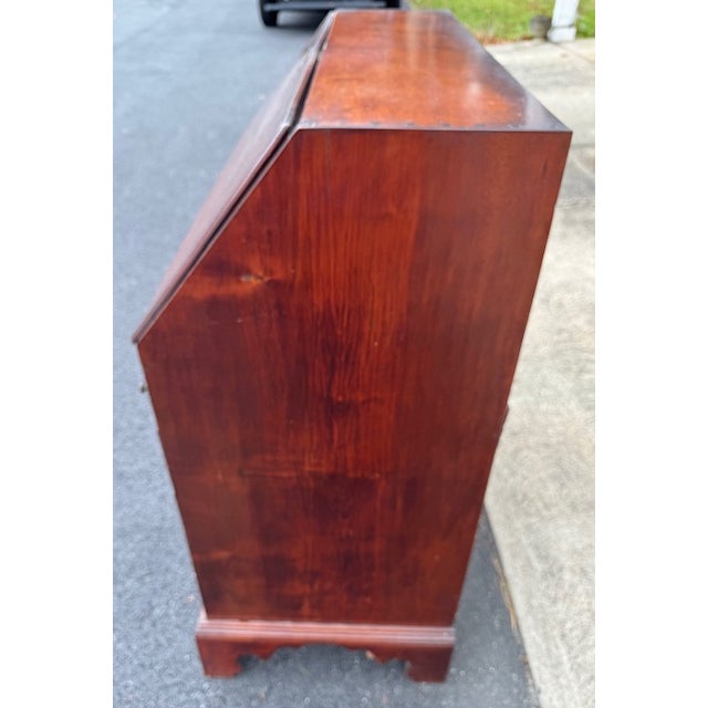 Brown Handsome Maple Antique American Chippendale Desk 18Th Century For Sale - Image 8 of 10