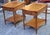 Traditional Mid 20th Century Pair John Widdicomb Walnut and Burl Single Drawer Tiered Side Tables For Sale - Image 3 of 18