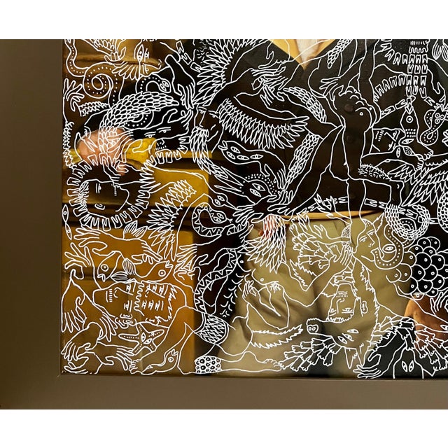 2010s Brian Kenny, Mixed Media Large Pop Art Painting Drawing Brian Kenny Nyc Street Art 2015 For Sale - Image 5 of 10