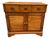 Vintage Early American Style Maple Buffet Server With Shutter Door Cabinet For Sale
