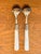 White Eme Italian Faux Mother of Pearl Stainless Flatware For Sale - Image 8 of 11