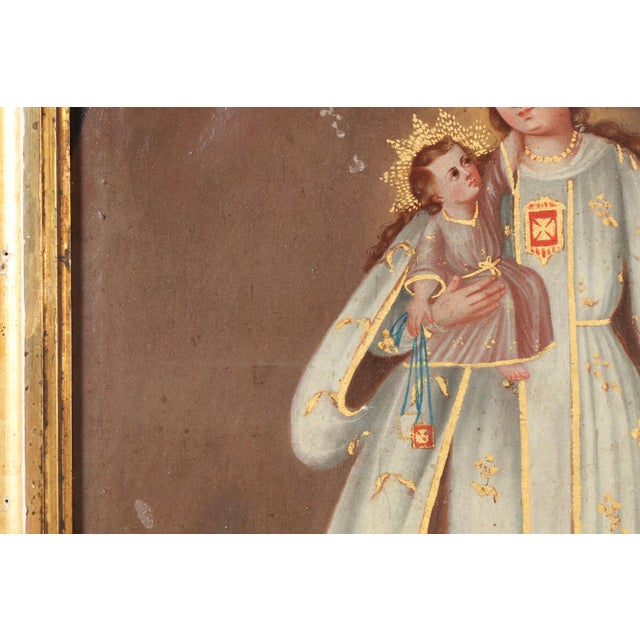 Our Lady of Mercy, Oil on Canvas, 19th Century For Sale - Image 4 of 16